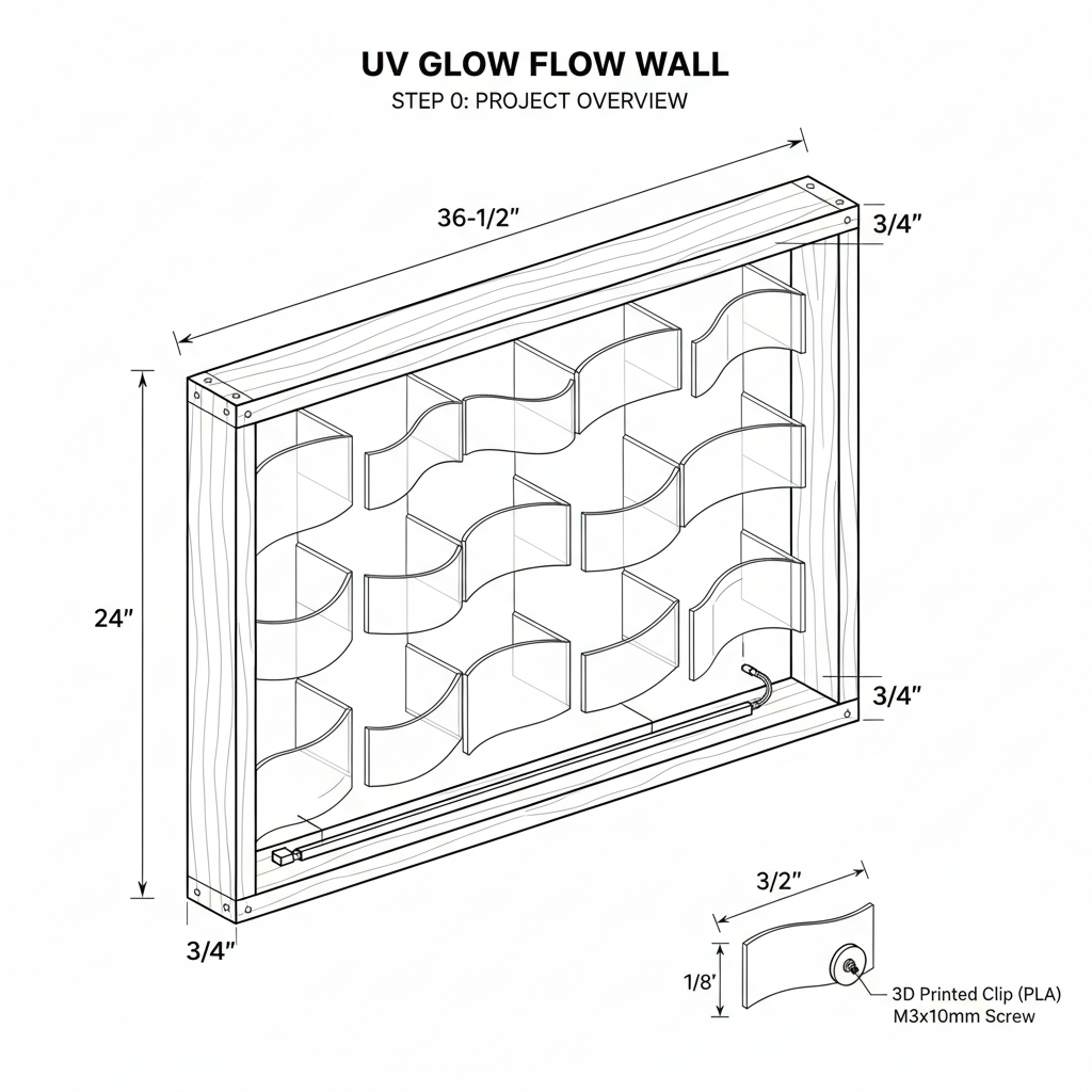 Glow Light Standing Wall that flows with black UV light