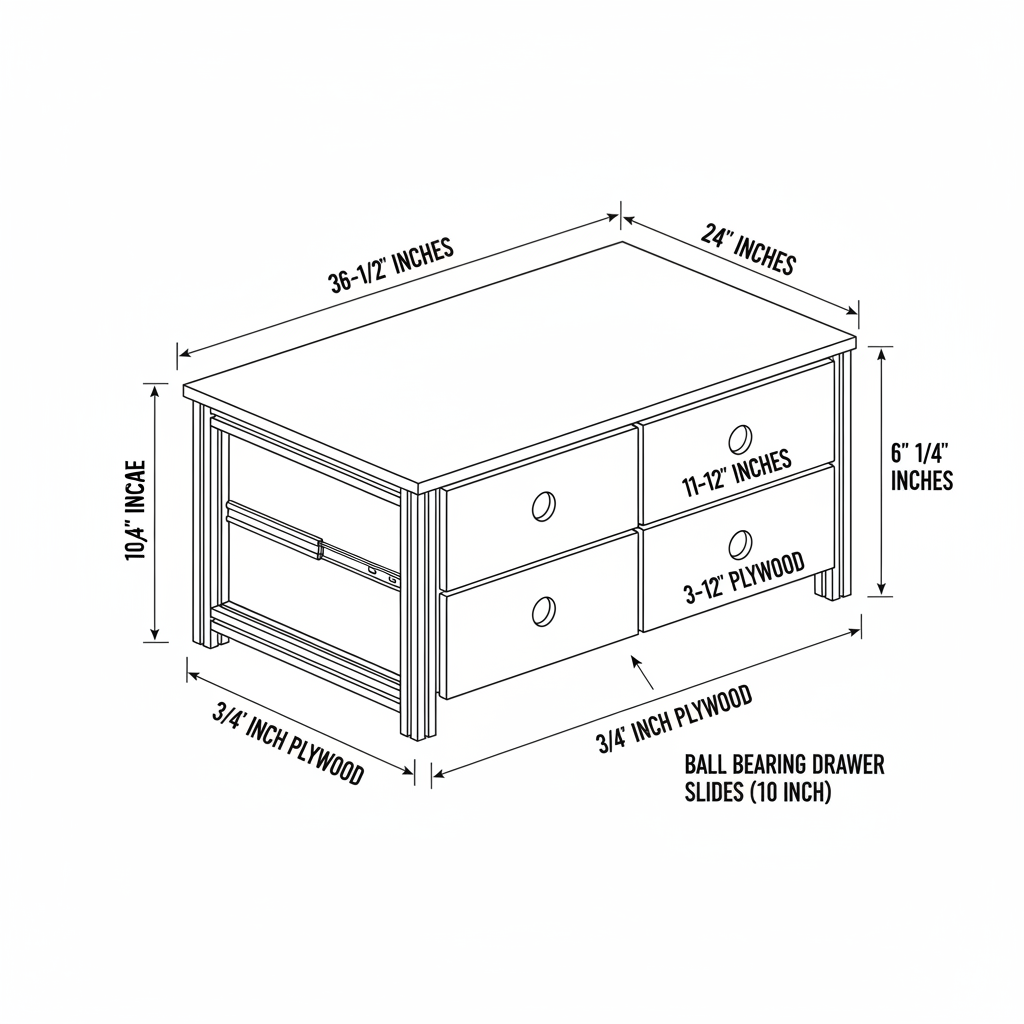 Desktop monitor riser with integrated storage drawers