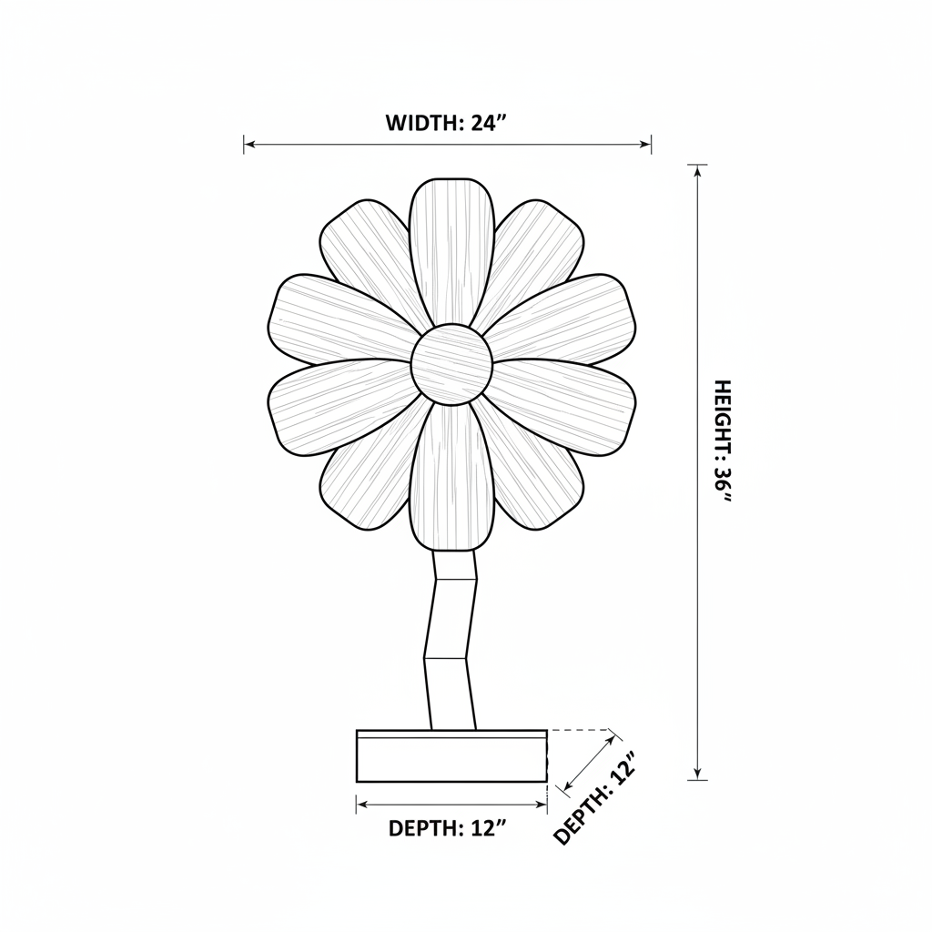 A flower made from wood