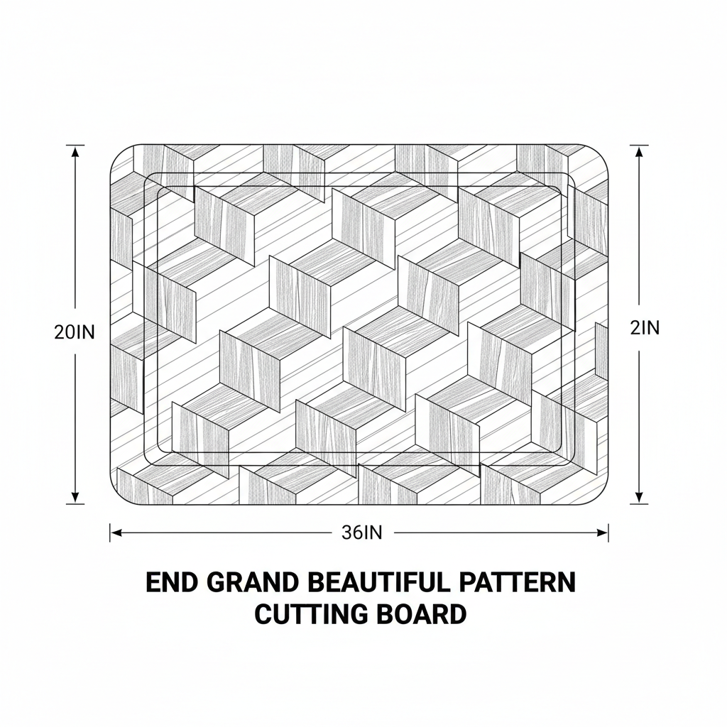 End grand beautiful pattern cutting board