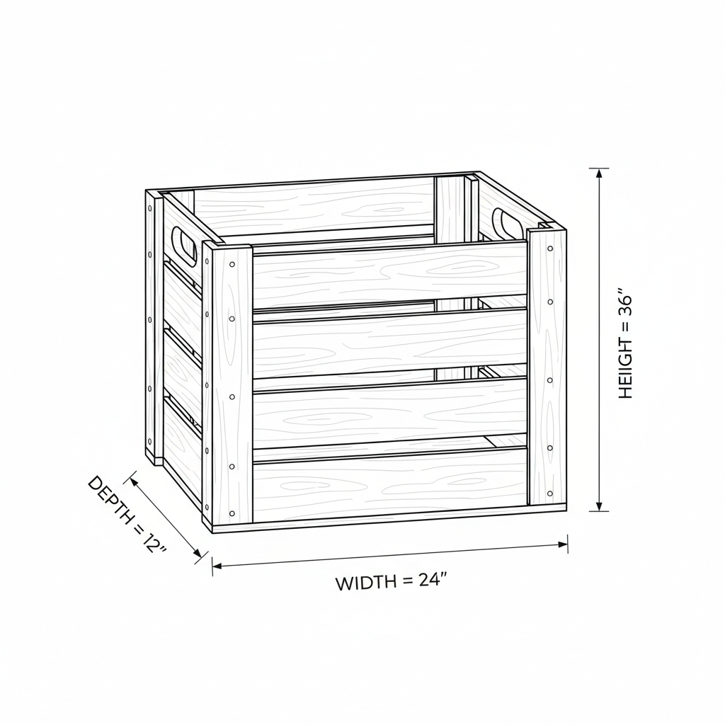 Milk Crate - old fashioned, out of wood