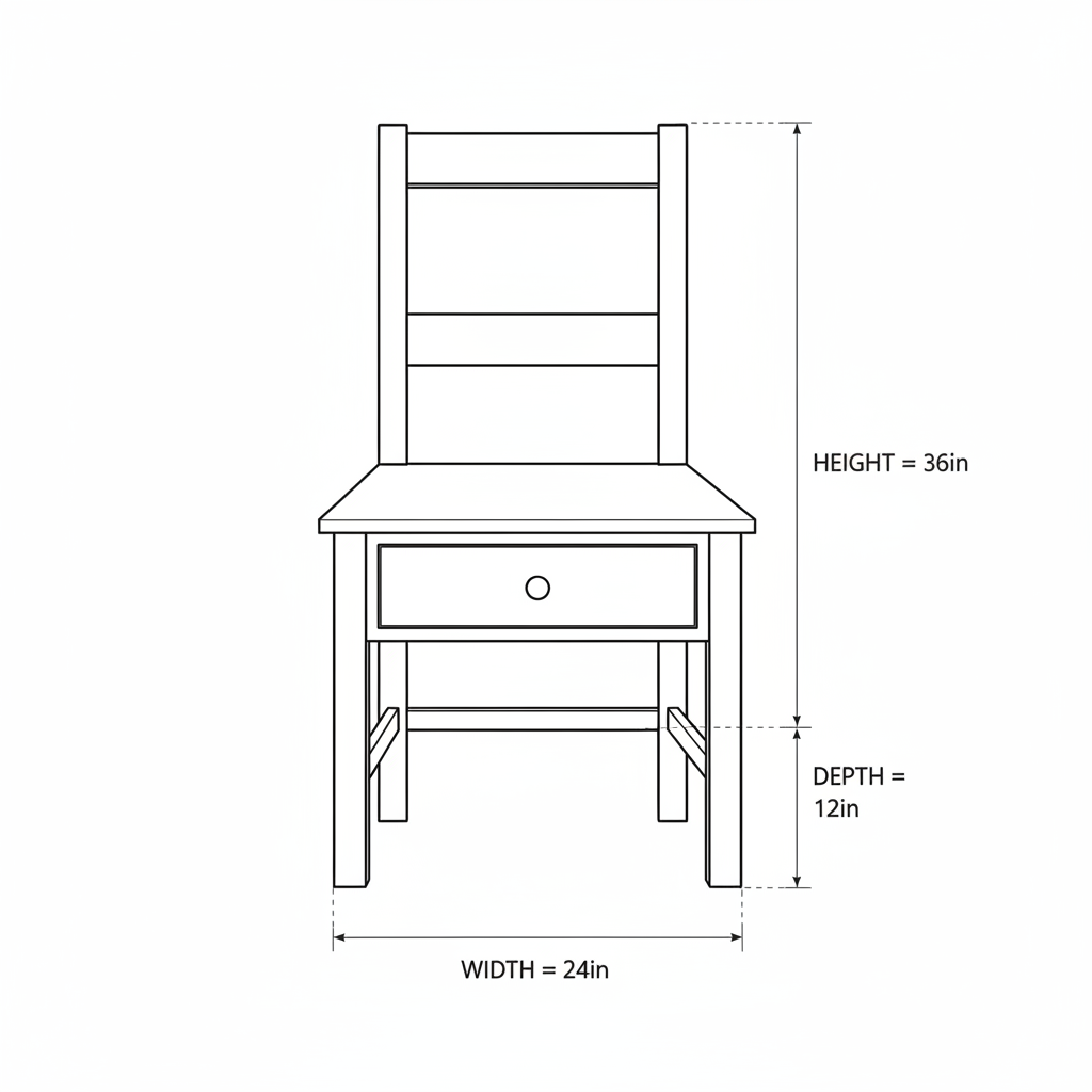 A chair with a drawer below the seat