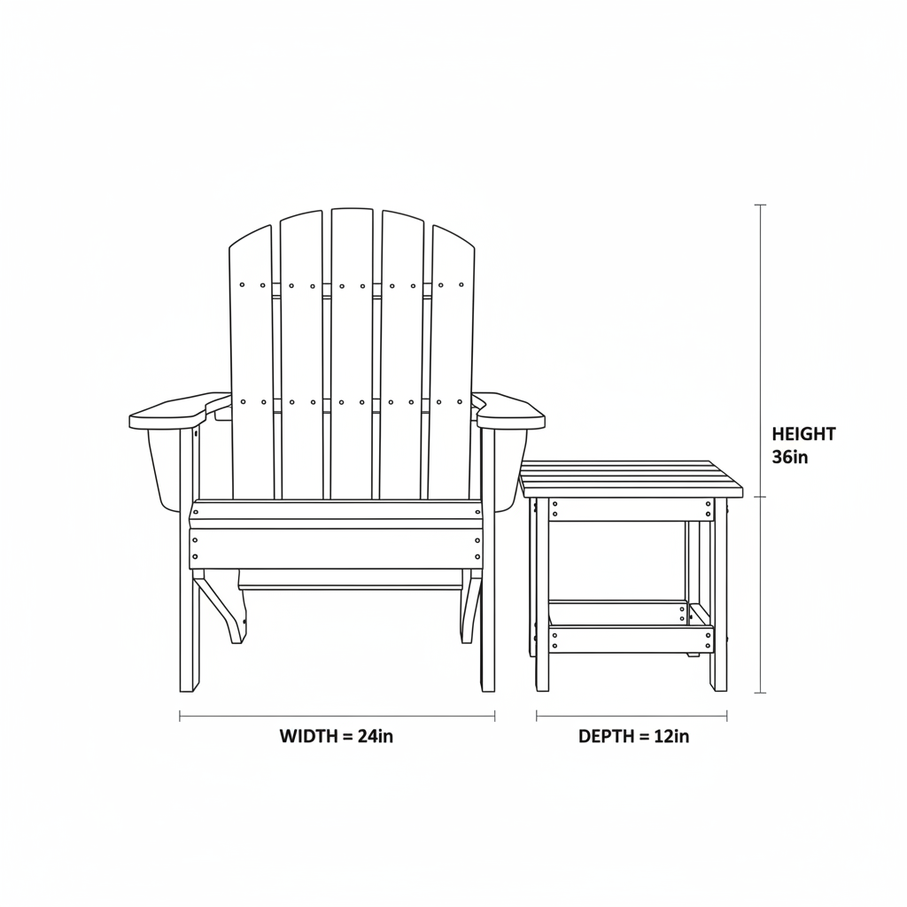 Relaxing outdoor chair with side table