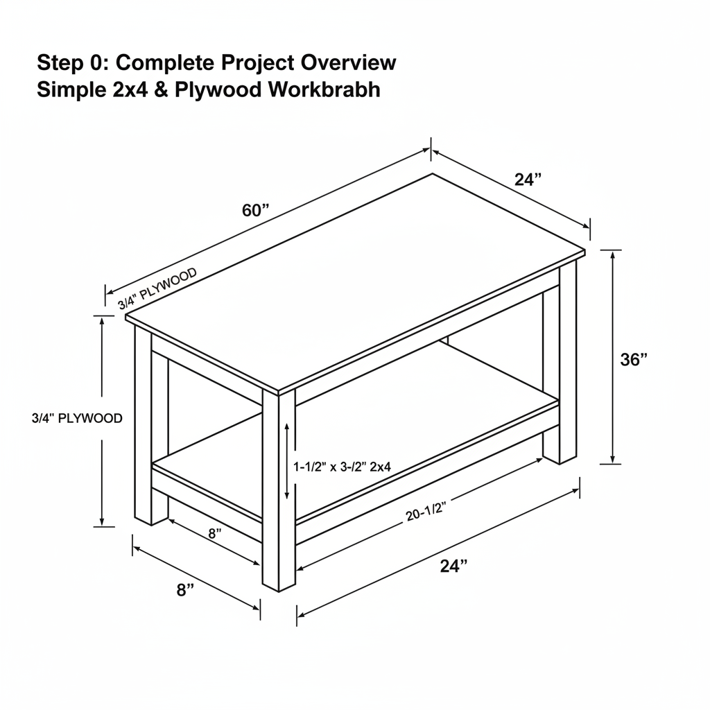 A small wooden work table