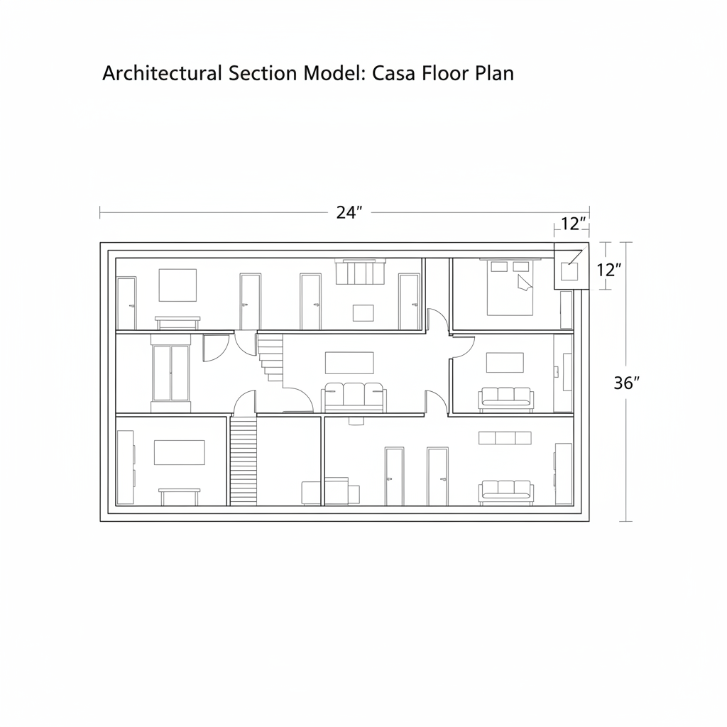 Architectural Section Model: Casa Floor Plan