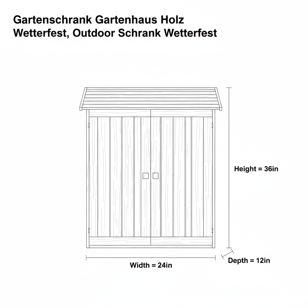 Gartenschrank Gartenhaus Holz Wetterfest, Outdoor Schrank Wetterfest,