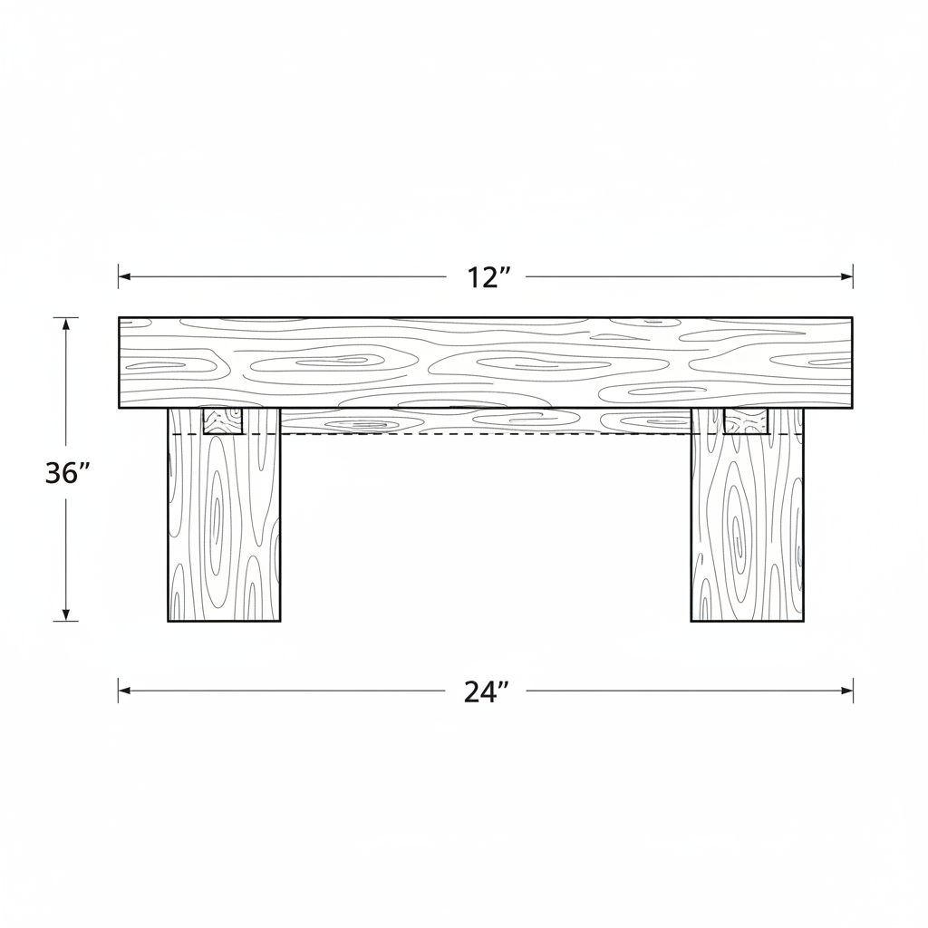 Rustic Outdoor Timber Bench