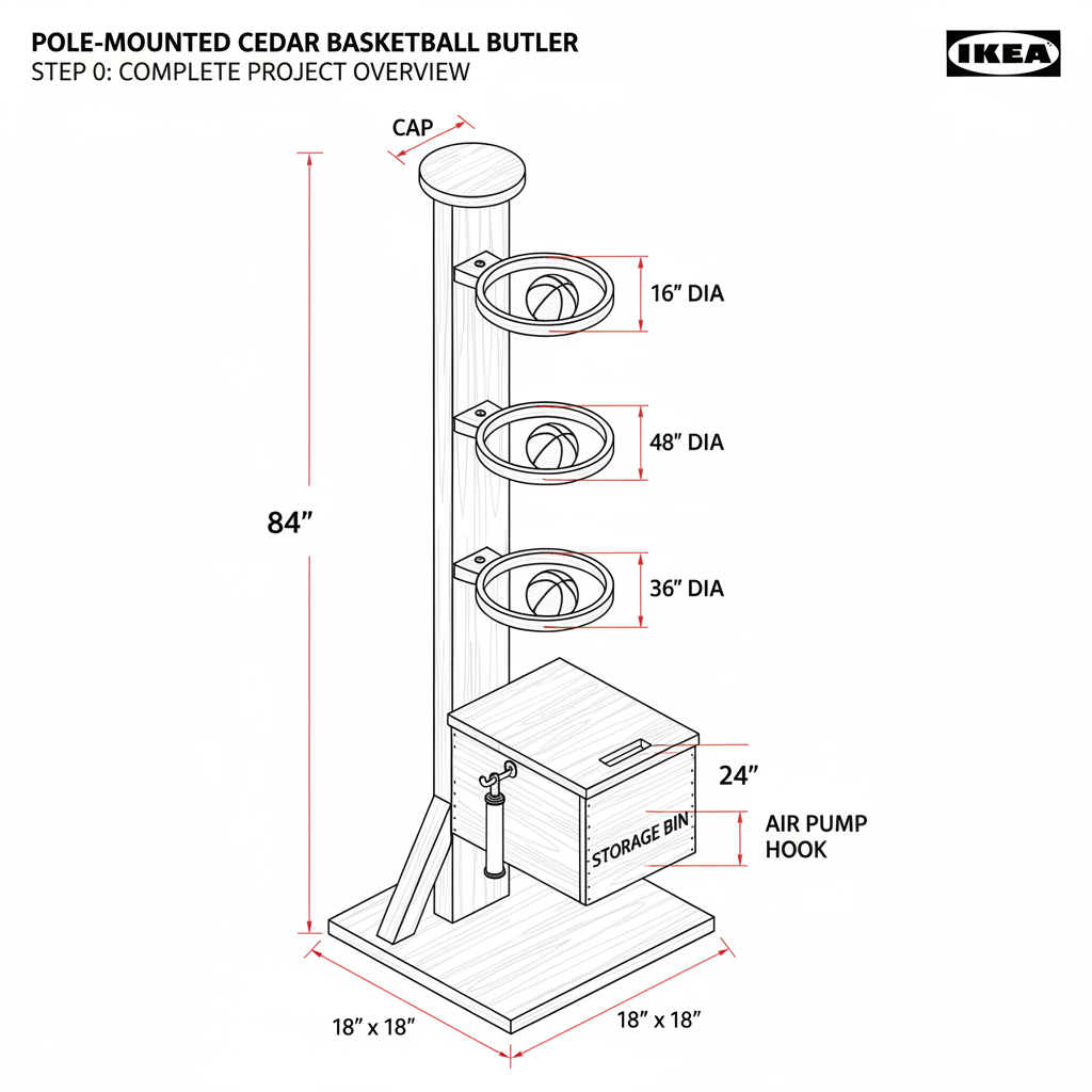 A basketball holder I can mount to a pole