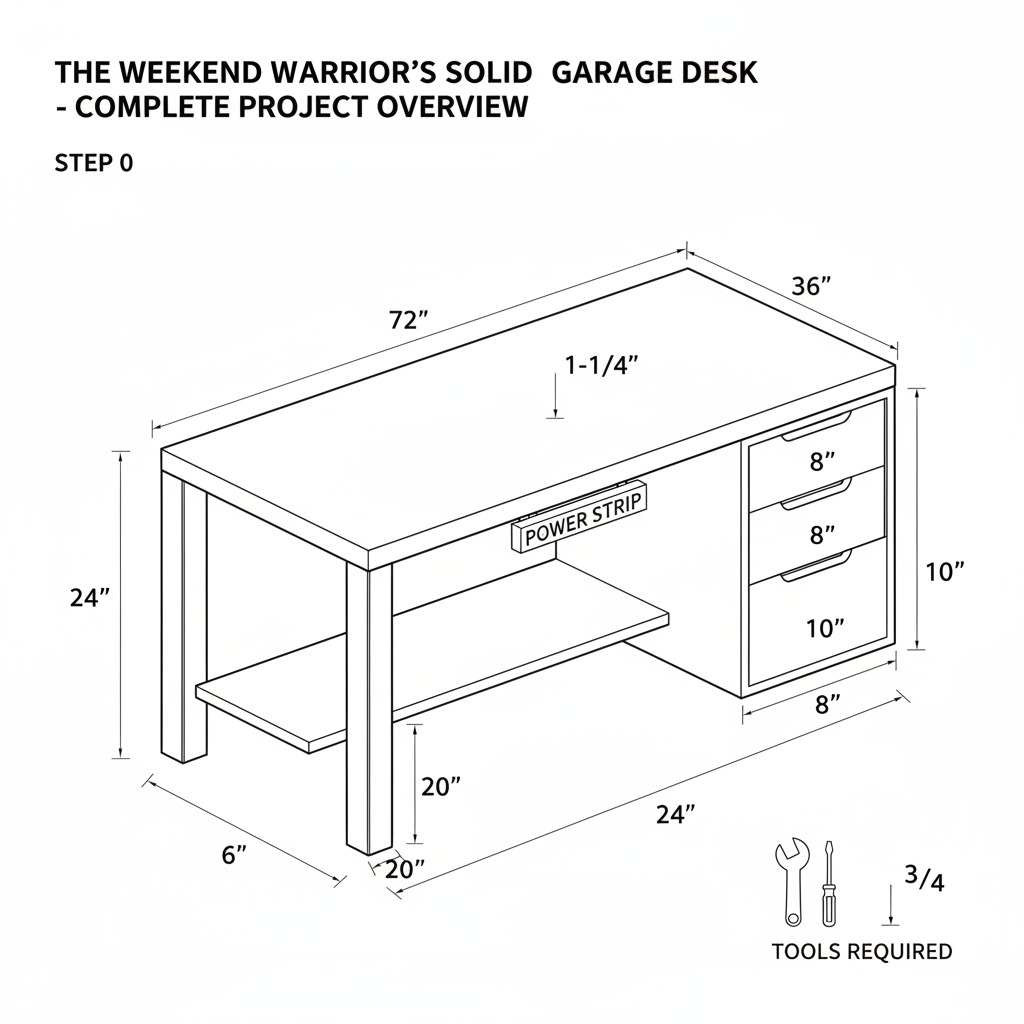 I want to build a basic desk for the garage