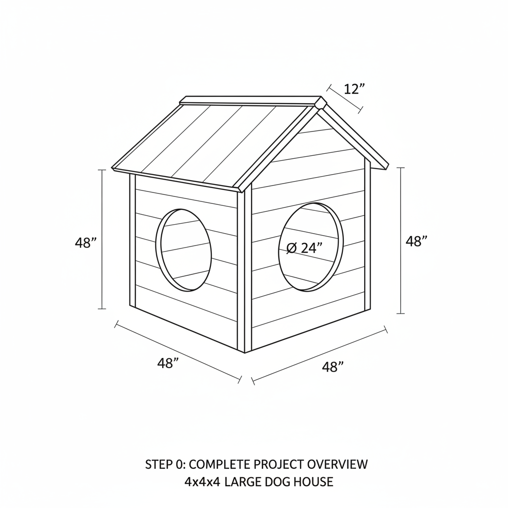 4x4x4 Large Dog House