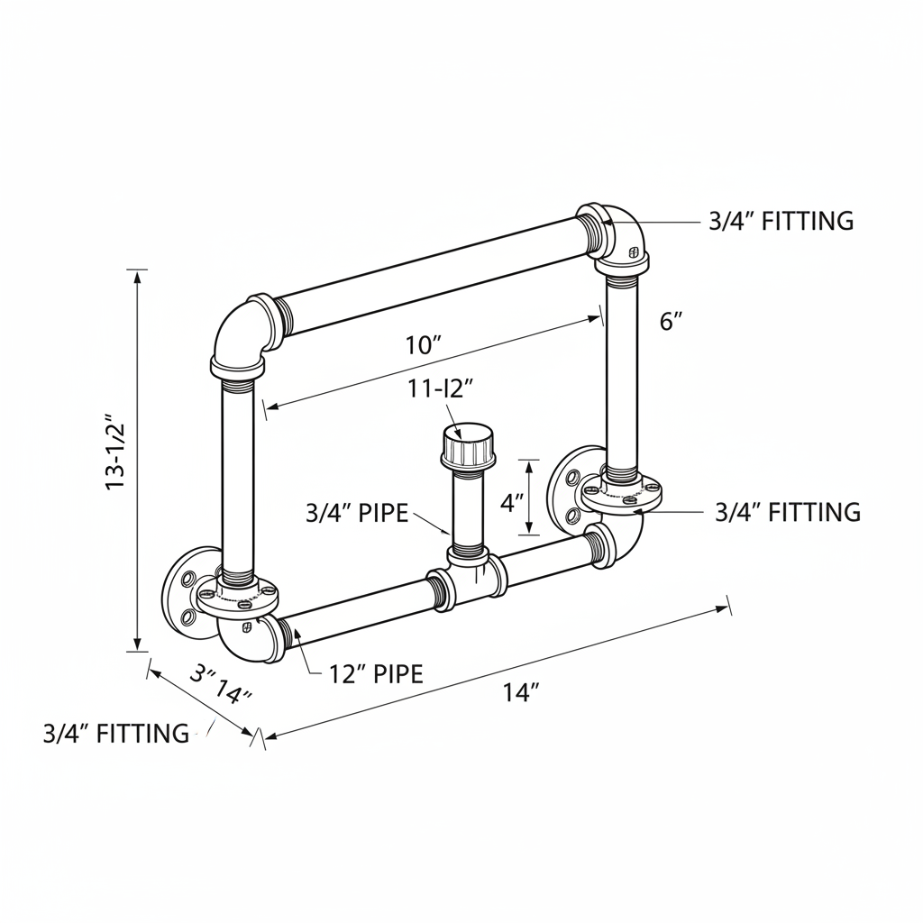Industrial paper towel holder from pipe fittings