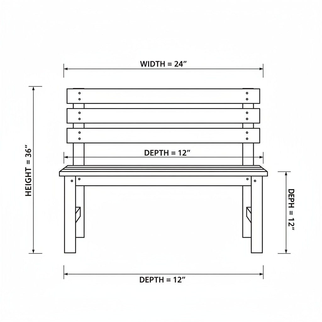 A simple garden bench