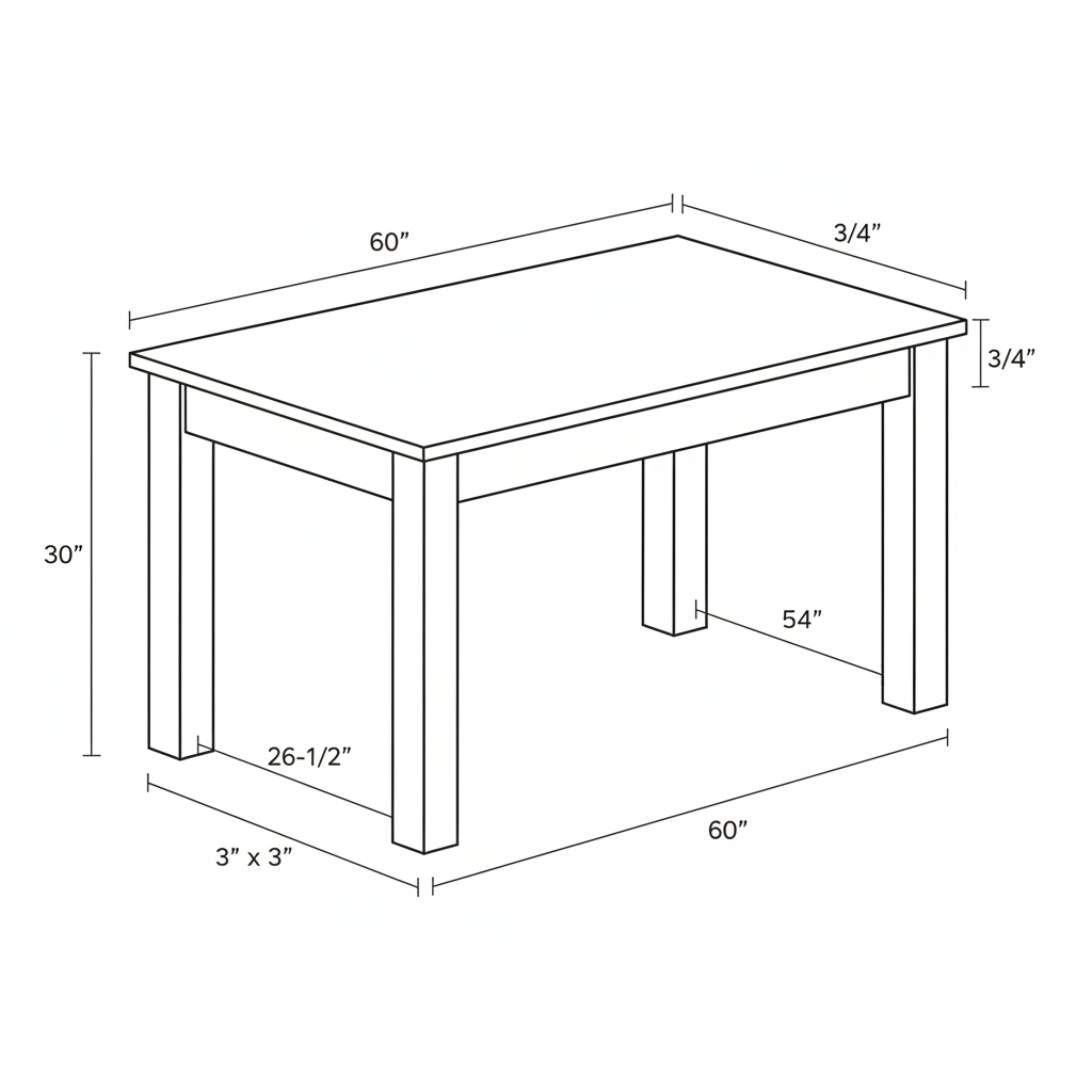 A kitchen table