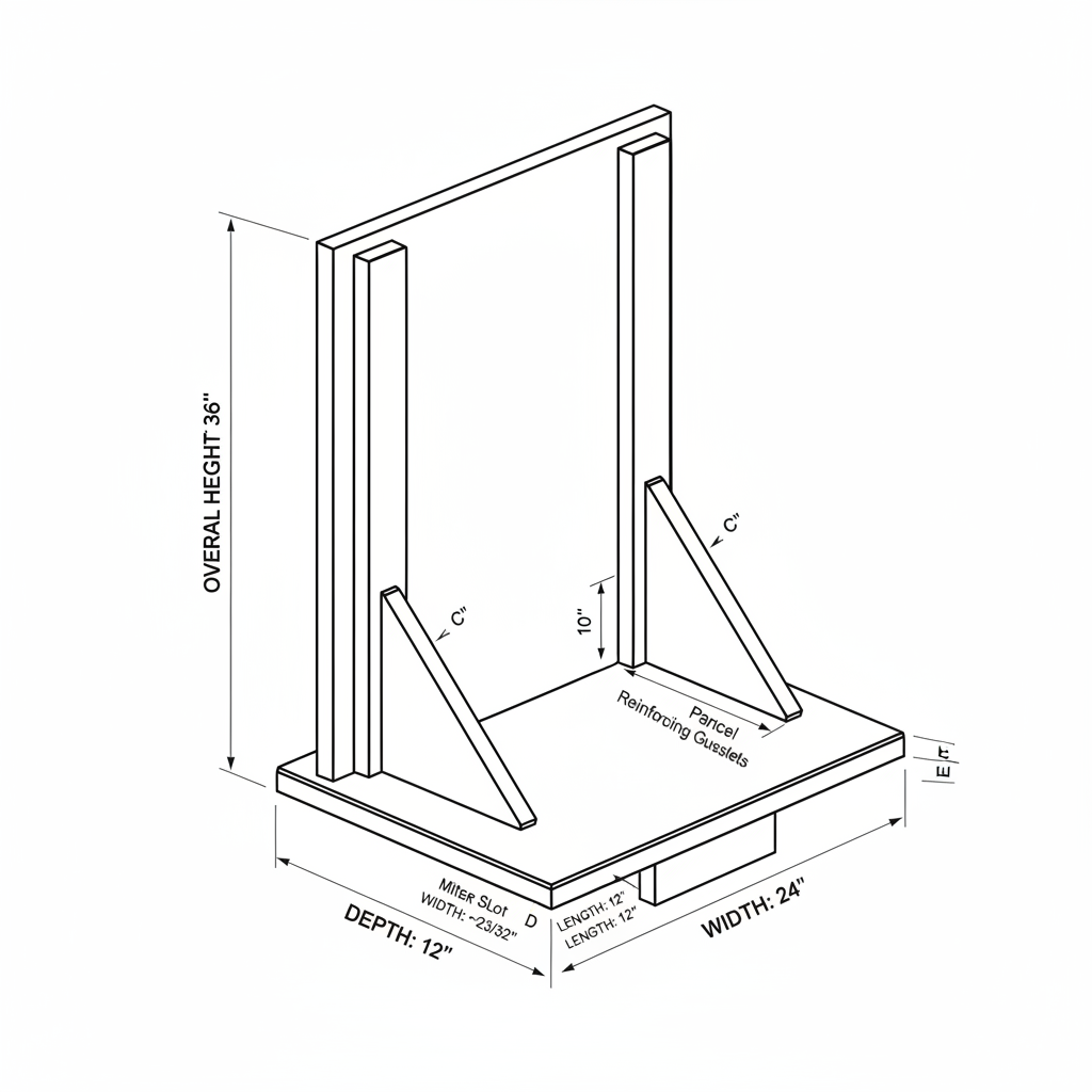bandsaw vertical support sled for live edge boards