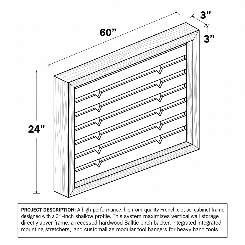 A simple and modular tool storage rack that will hang above my workbench. It needs to hold a variety of woodworking hand tools like a brace, hand saws, chisels, planes to name a few