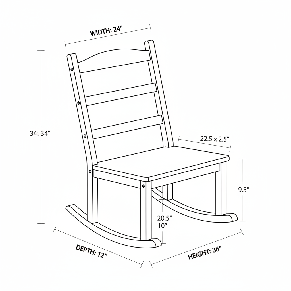 Rustic Wooden rocking chair