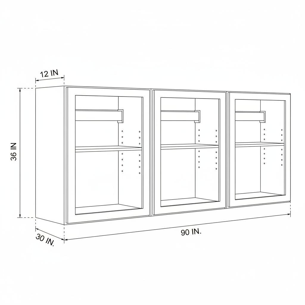 I am looking to build upper kitchen cabinets. 3 of them