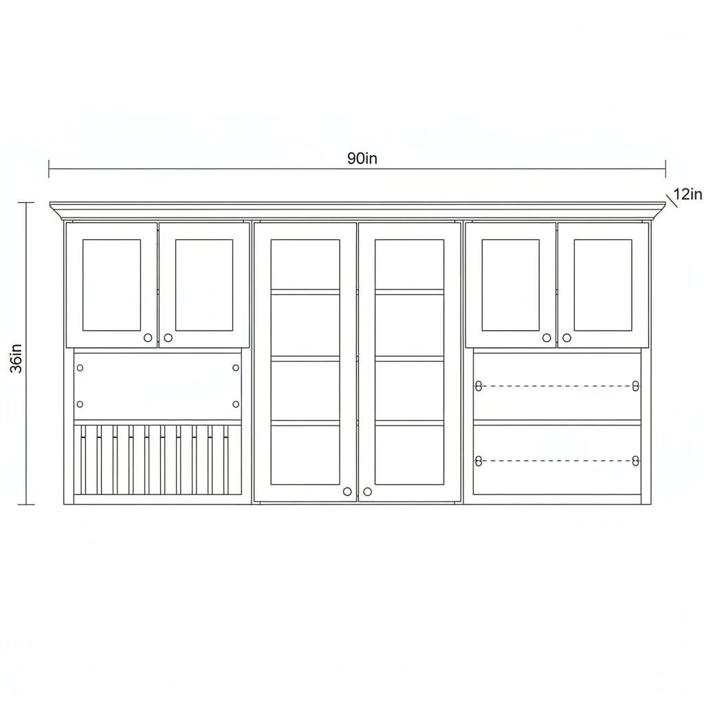 I am looking to build upper cabinets for my kitchen. Cabinet 1 will hold plates and bowls. I would like the slates for my plates and 2 upper shelves to hold the bowls. Cabinet 2 will hold cups and mugs, so I would like 4 shelves in that one. Cabinet 3 I am not sure yet. I would like the cabinets to be 12" deep, 30" wide and 36" tall. I also need to make 2 doors for each cabinet.