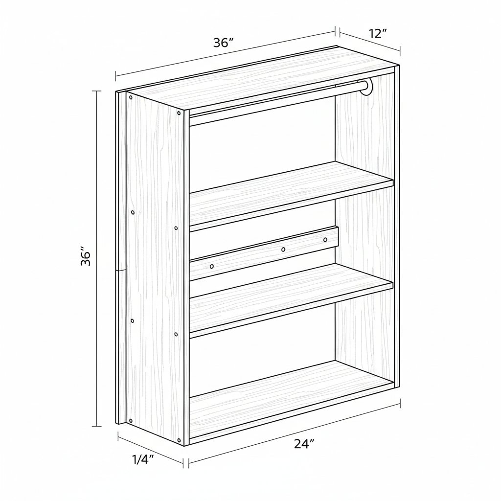 1 shelf that can store stuff and I can hang clothes from