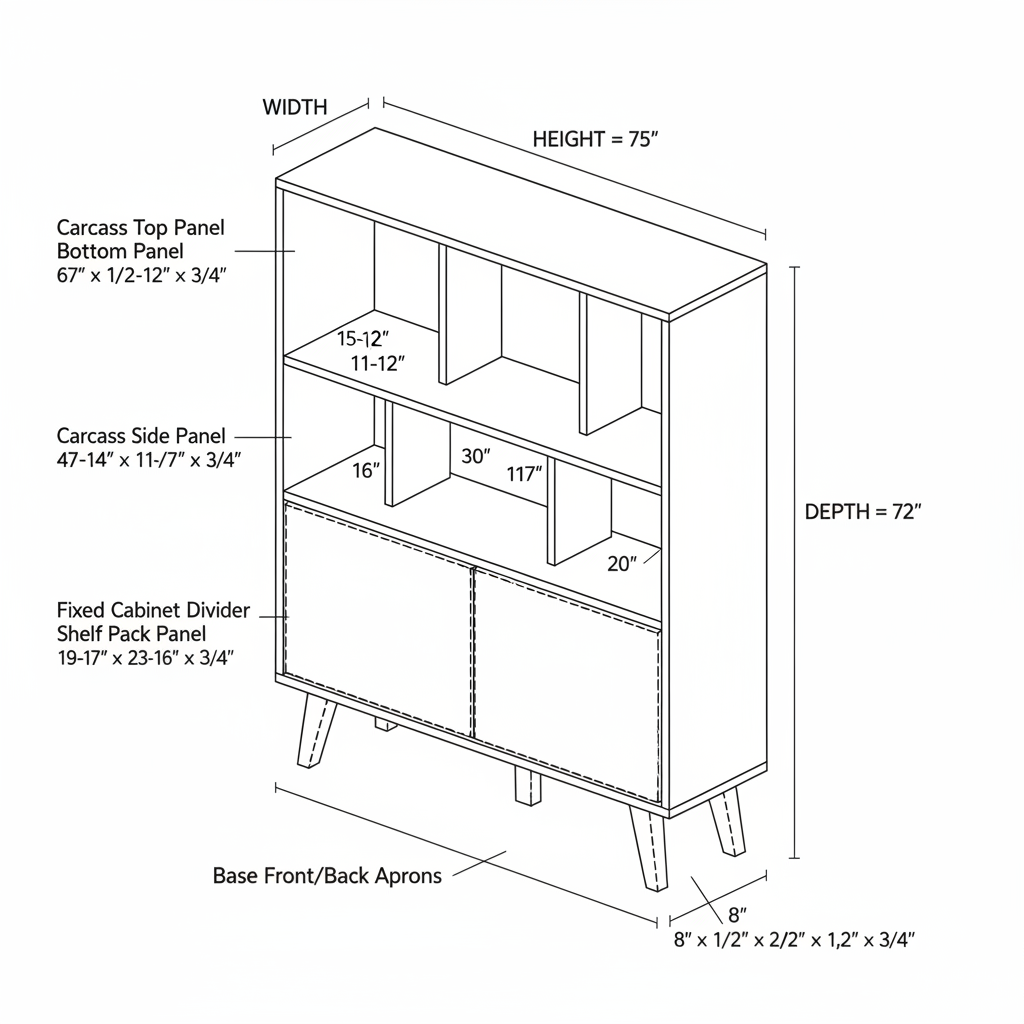 A scandinavian style bookcase for my bedroom.