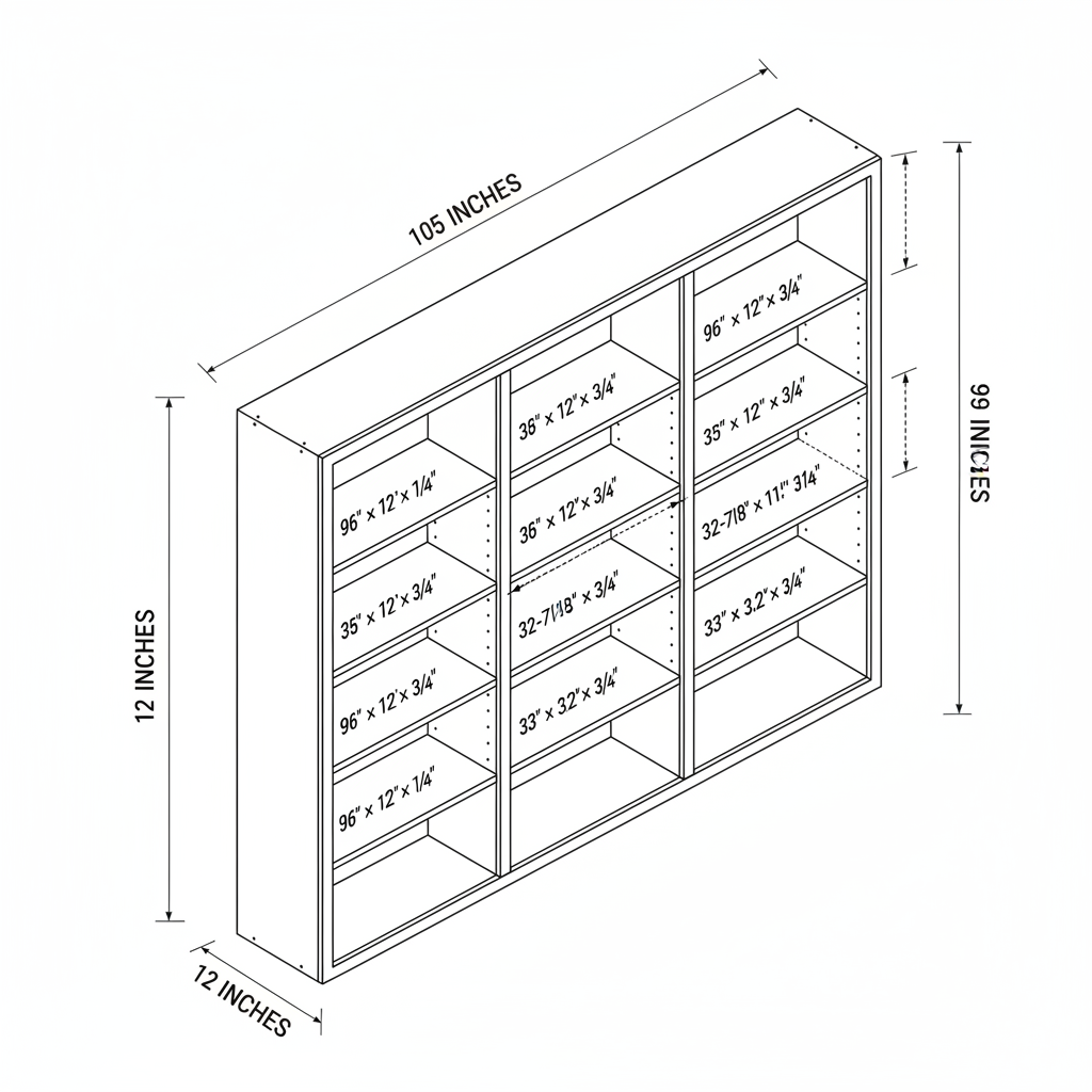 open shelf wall unit