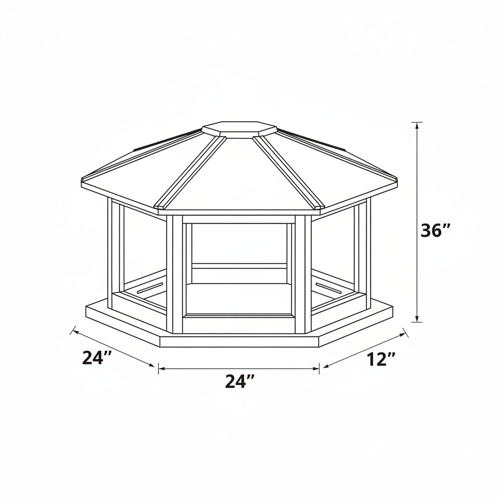 Six sided bird feeder