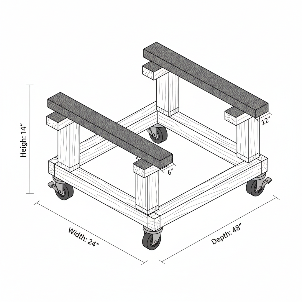 Solid jetski cart for a seadoo spark. Built with 2x4