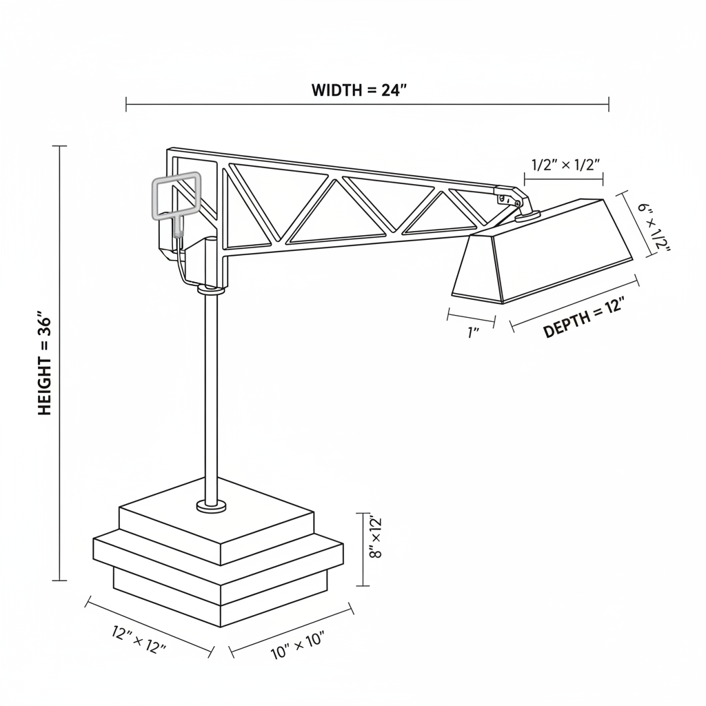 Modernist Linear Floor Lamp: Create a modern architectural floor lamp using aluminum bar stock for the structural frame and round steel tubing as the neck. The 1x12 pine can be cut down to form a weighted, tiered base, with sheet metal used as a reflector shade.