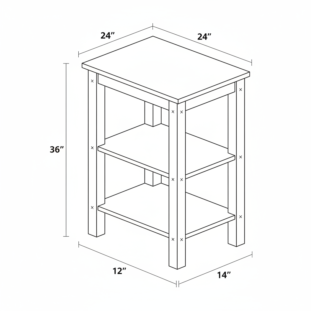 A coffee side table with a lower shelf of storage. It’s expected to be beside my dining table so we can place items like cereals in it