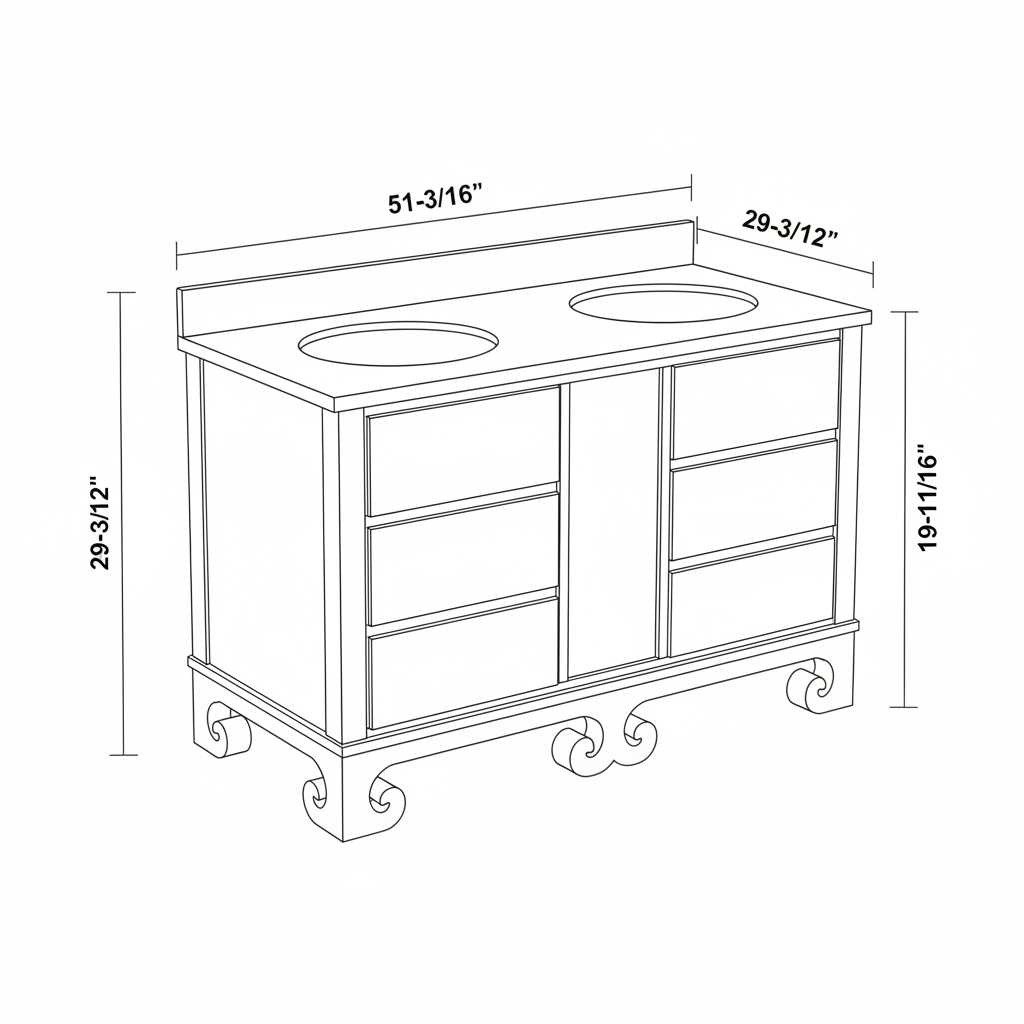 Shaker style bathroom vanity with georgian ifluences.