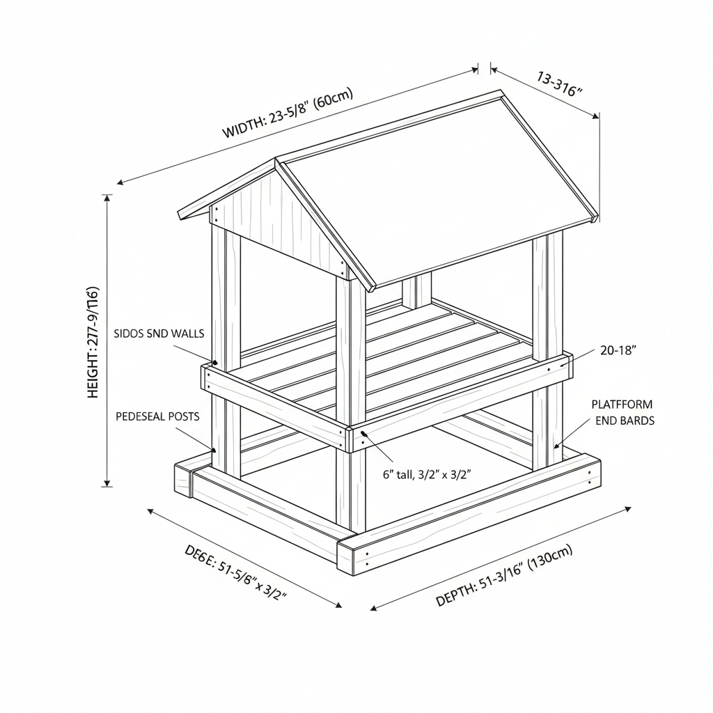 A luxury bird feeding house designed to stand its self.
