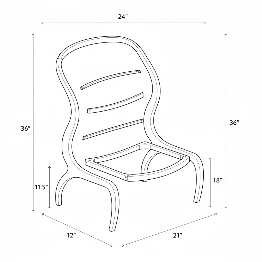 A chair flame