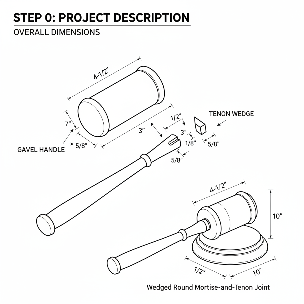 A gavel, using a Lathe technique.