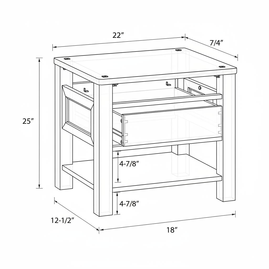 Walnut night stand
