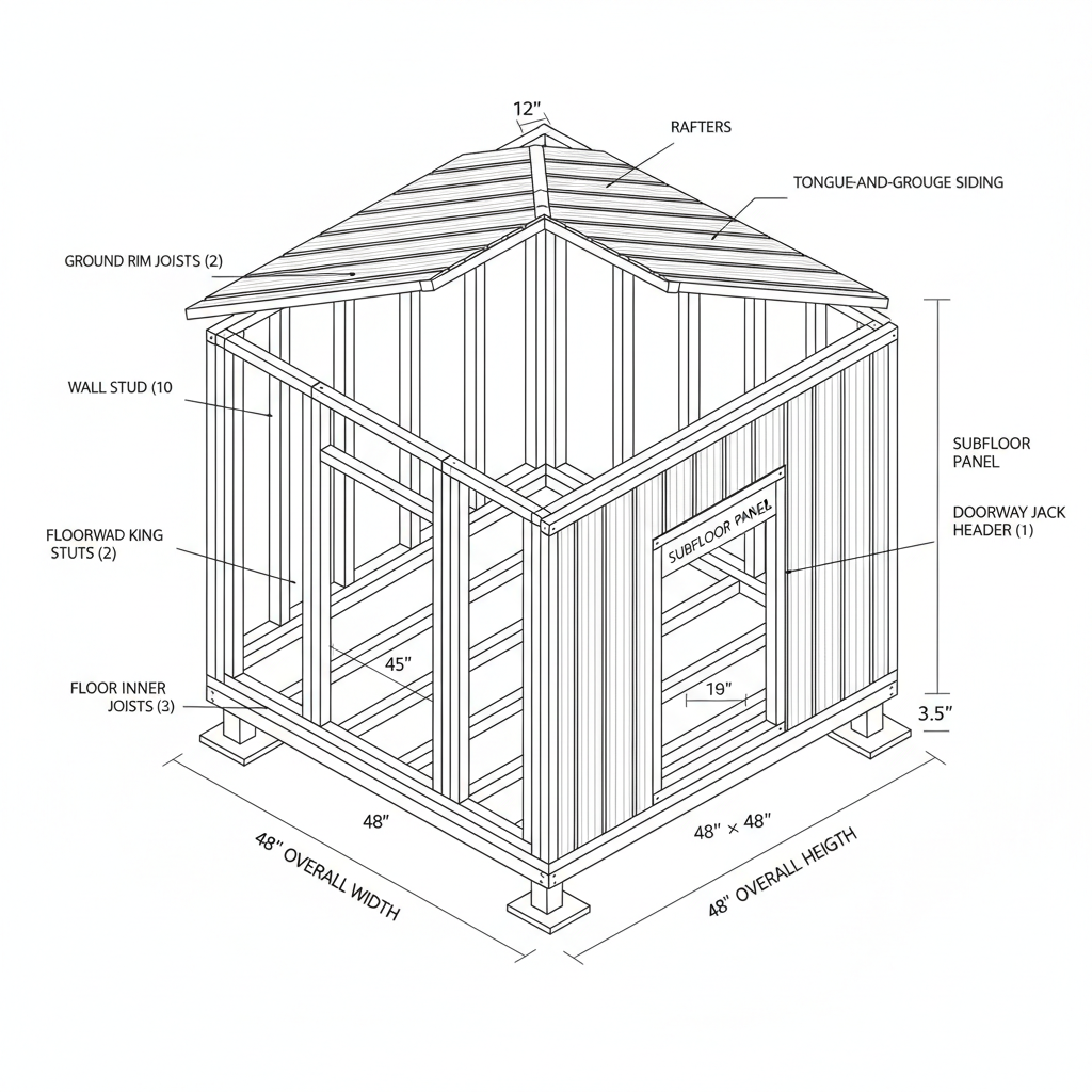 4x4x4 large dog house