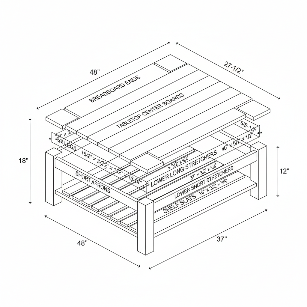 Farmhouse coffee table