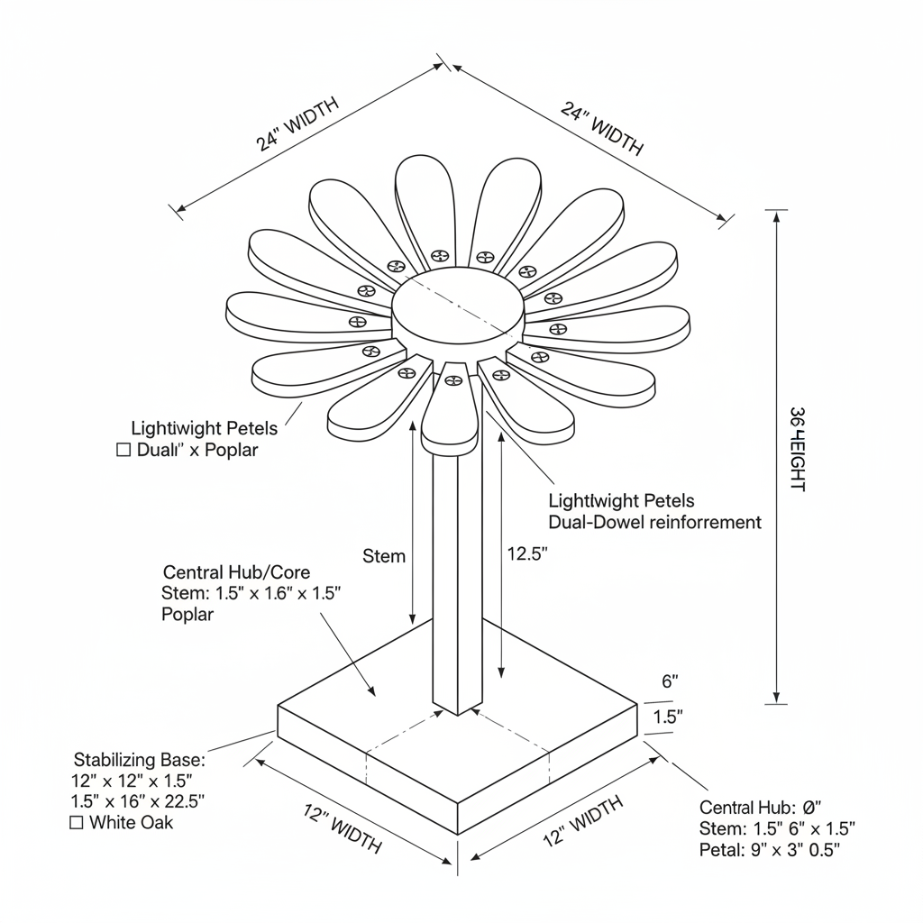 A flower made from wood