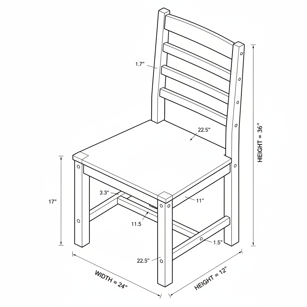 A kitchen chair.