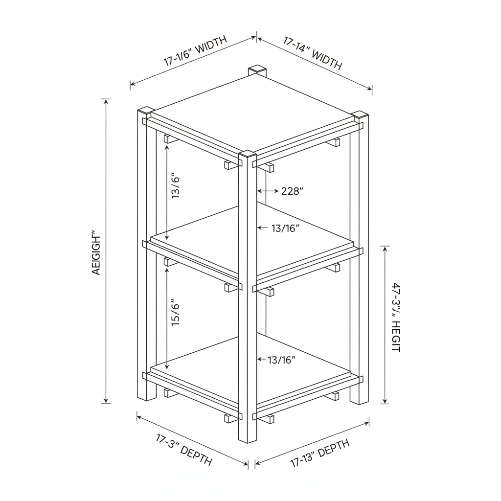 A plant stand that houses three plants in three different levels