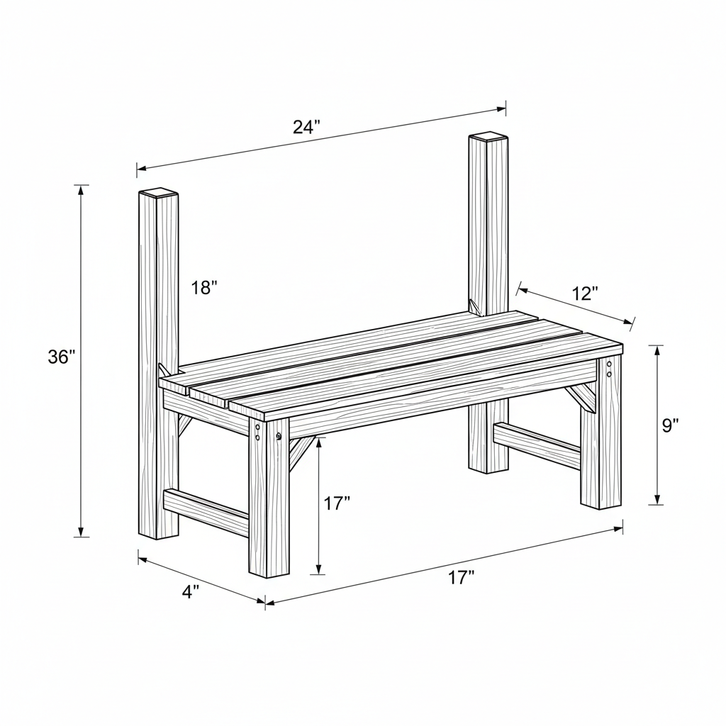 A simple garden bench