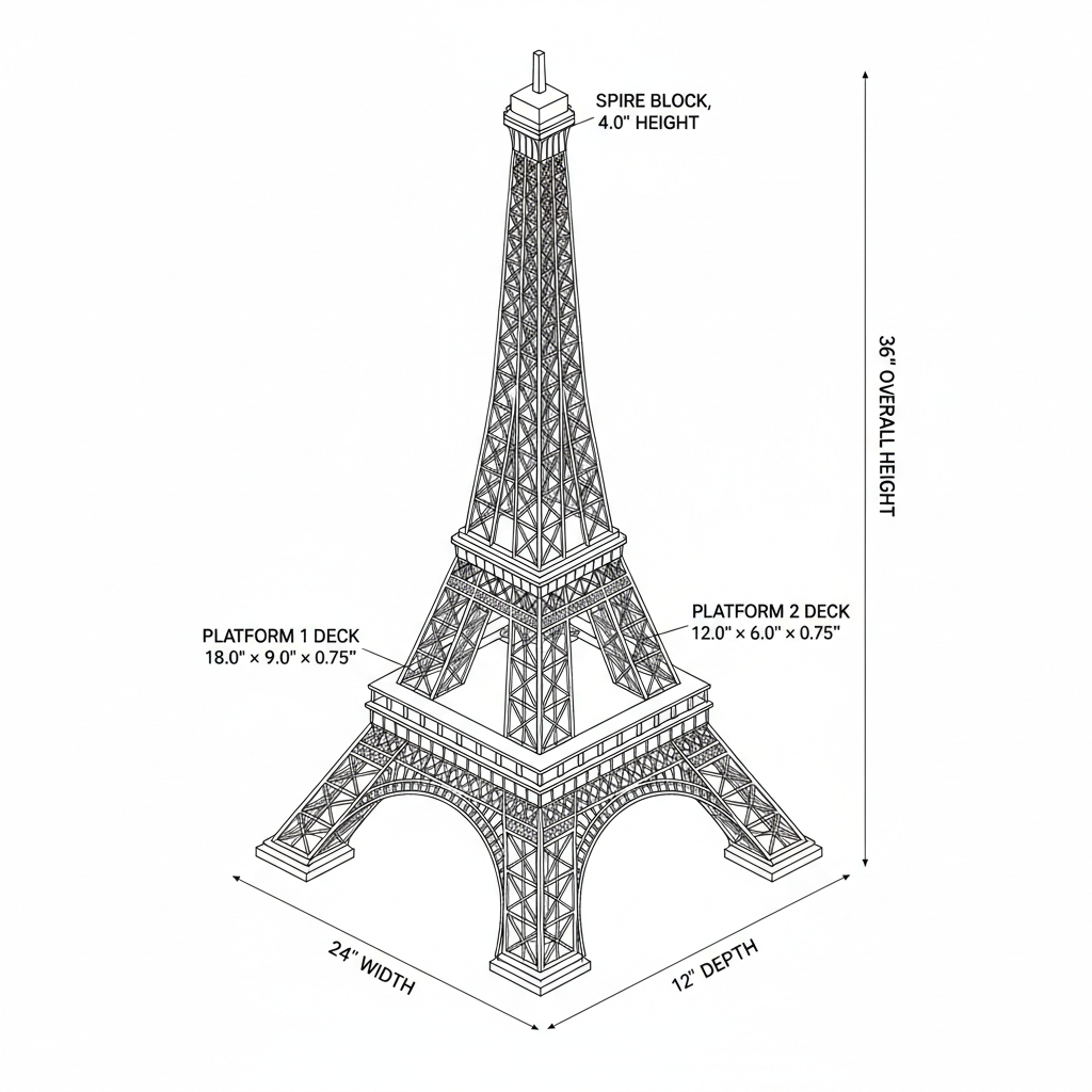 Eiffel Tower out of Wood.