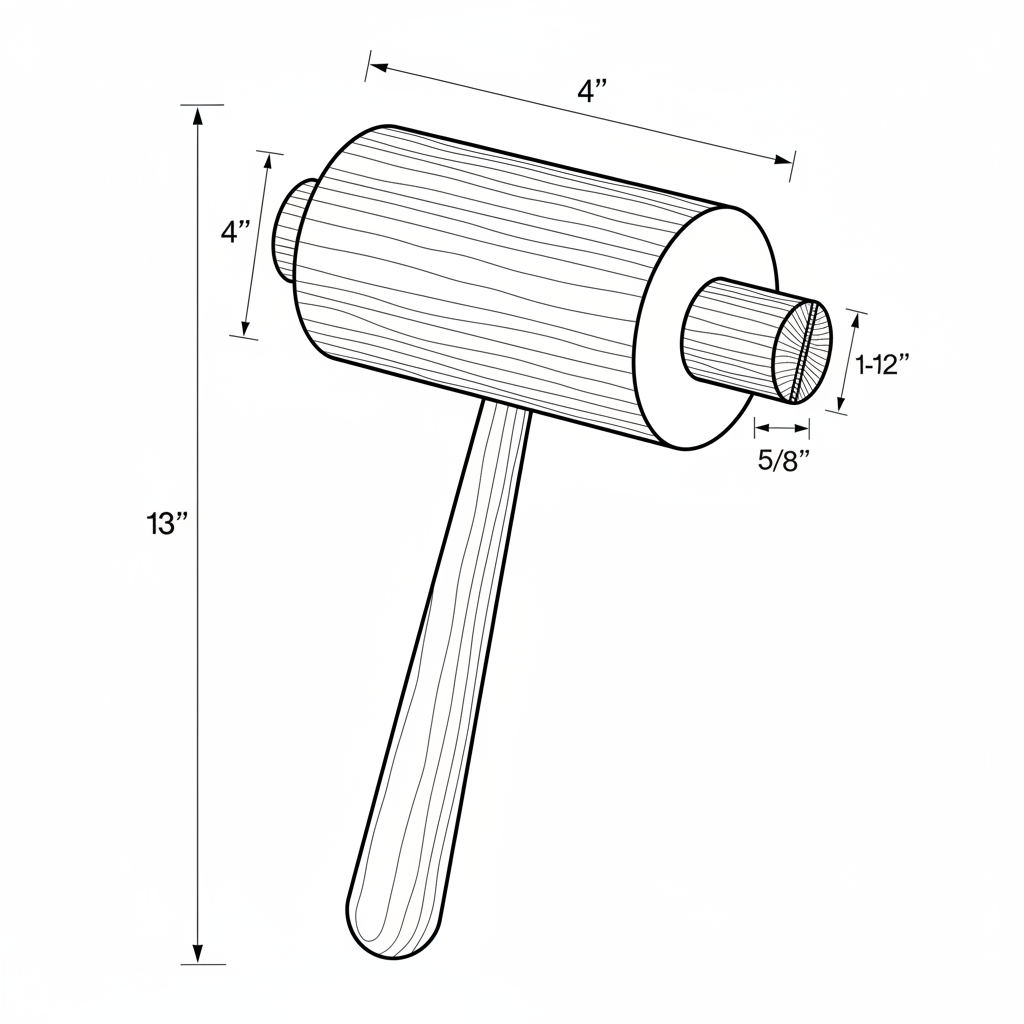 A gavel, using a Lathe technique.