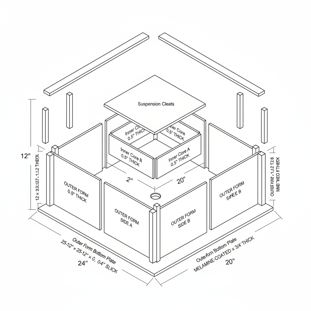 Concrete outdoor fountain with recirculating pump