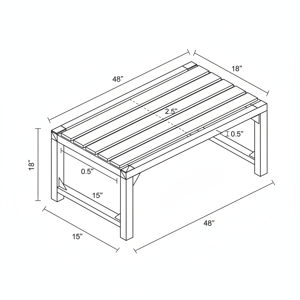 Steel frame outdoor bench with slatted wood seat