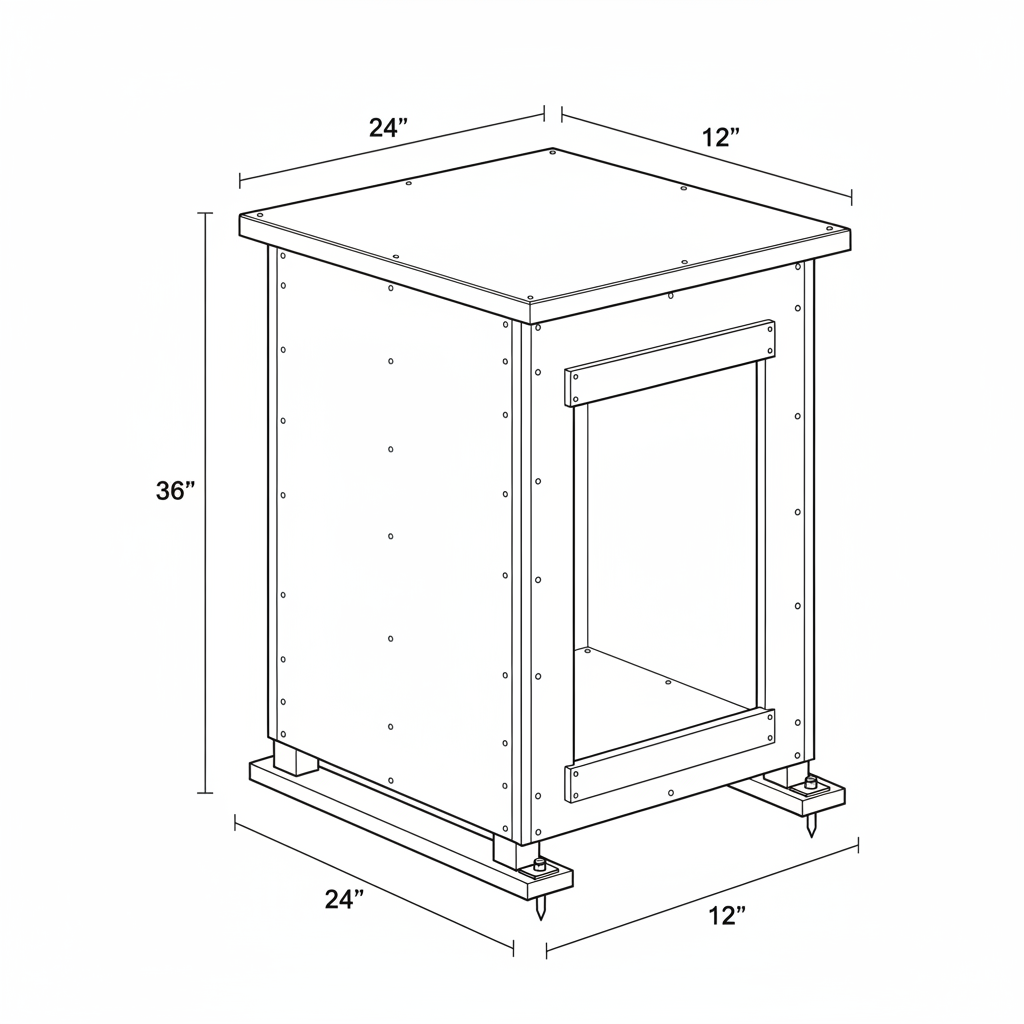 I am looking for a beautiful mostly wooden dog house that will be outdoor proof and water resistance to be in my backyard. It’s intended use is for my large breed Giant Schnauzer who is roughly 85 pounds. Please provide a build outline.