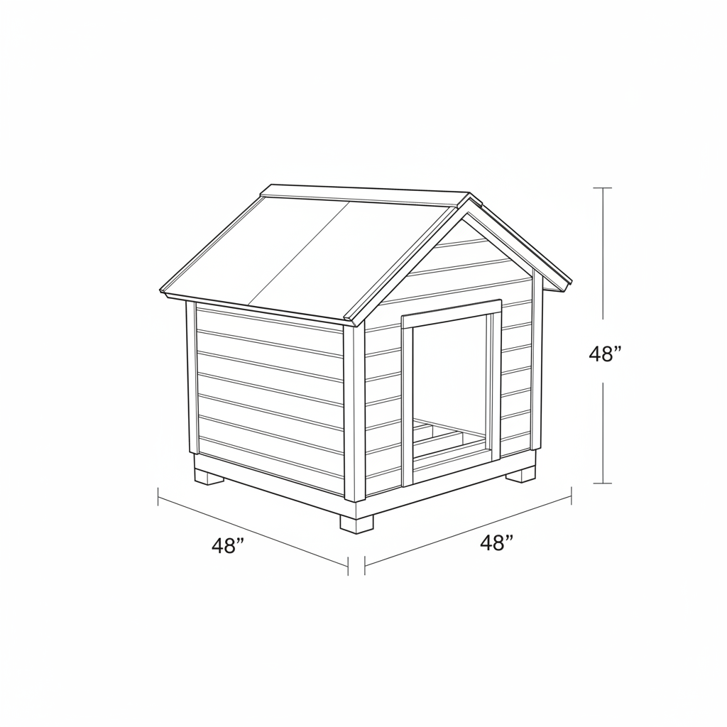 4x4x4 large dog house