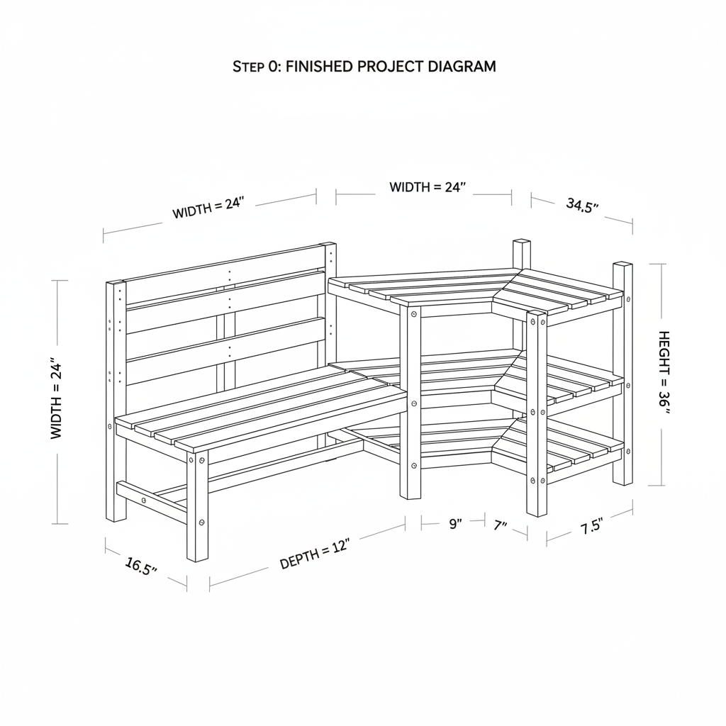 L bench for front patio with tables