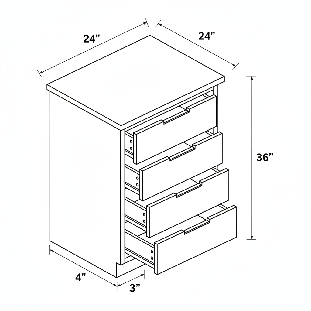 I want to build a set of base cabinets with 24 and 30 inch cabinets with 4 drawers each for a 19 foot wall