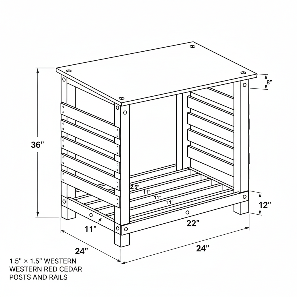 Rainproof wood storage