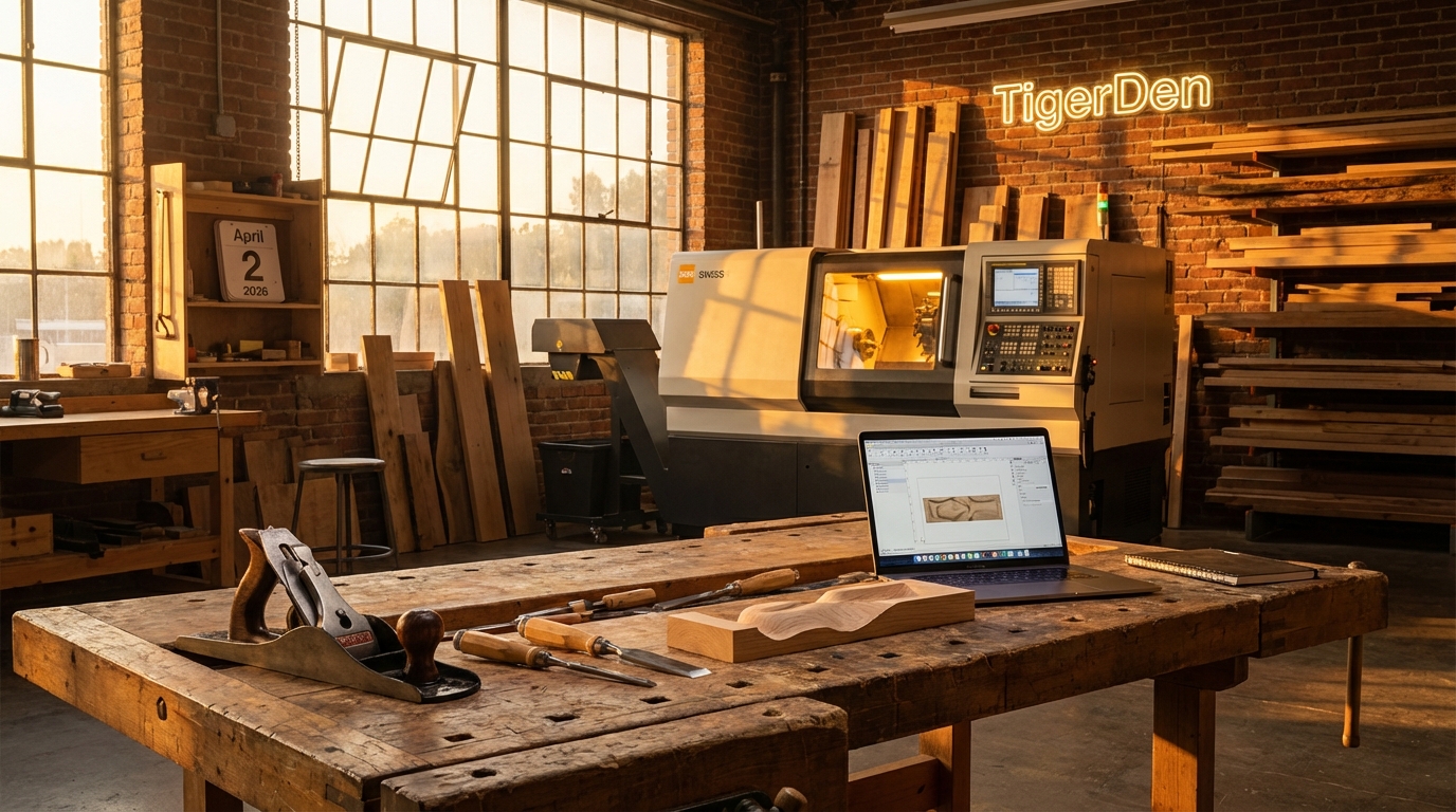 TigerDen Daily | April 2, 2026: AI Trade Booms, Swiss-Type CNC, and Maker Mogul Milestones